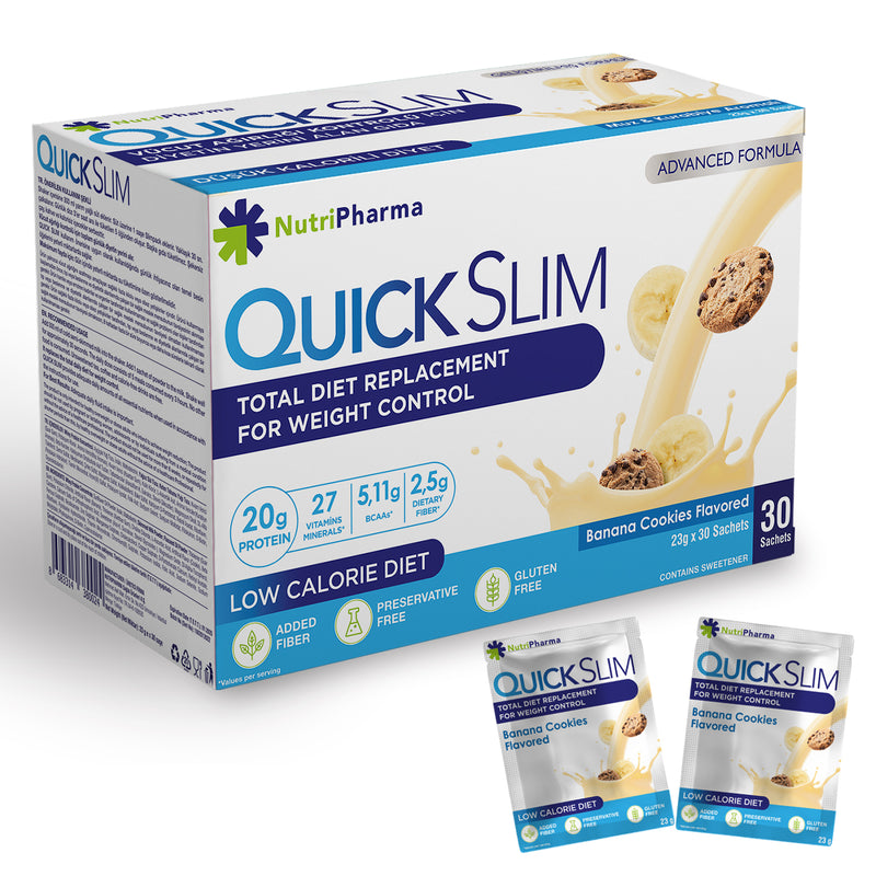 QUICK SLIM WEIGHT LOSS SHAKE Banana Cookies Flavored